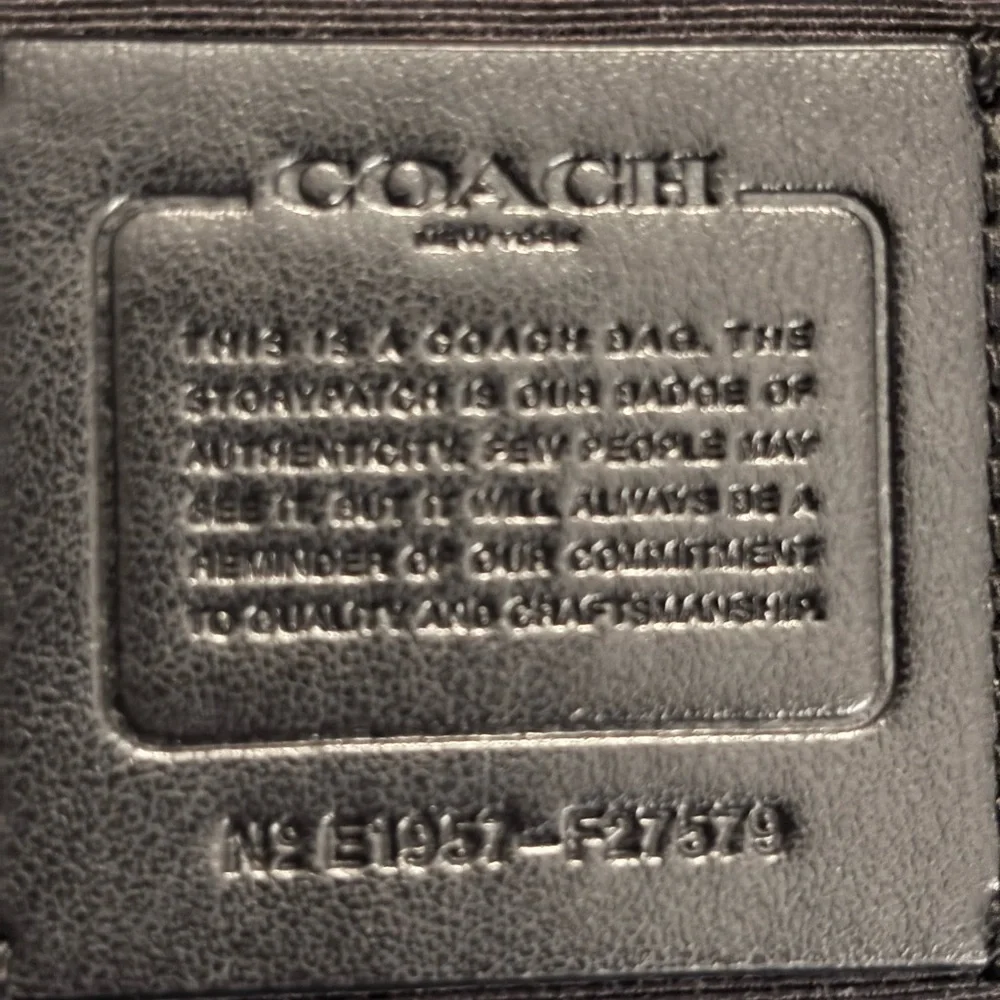 Coach Black and Gray Signature Shoulder Bag - Picture 4 of 5